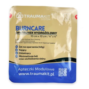 Opatrunek hydrożelowy Burncare 10x10cm TRAUMA KIT