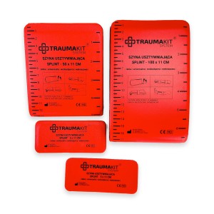 Zestaw szyn SPLINT do stabilizacji złamań TRAUMA KIT (czerwono-szary)