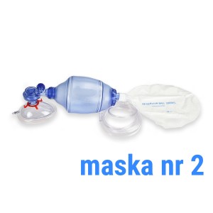 Resuscytator jednorazowy PCV dla dzieci z maską nr 2 SINMED [CP682113]