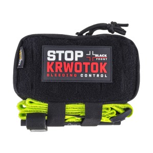 Zestaw ratowniczy STOP KRWOTOK Black Front (saszetka czarna / opaska fluo)