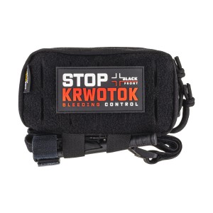 Zestaw ratowniczy STOP KRWOTOK TC3 Black Front (saszetka czarna / opaska czarna)