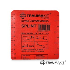 Szyna SPLINT 46 cm do stabilizacji złamań TRAUMA KIT (czerwono-szary)