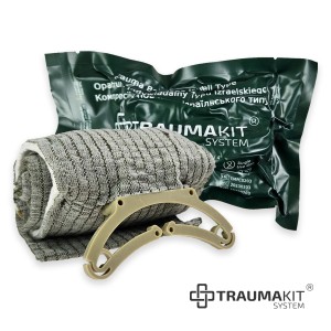 Opatrunek indywidualny typu izraelskiego TRAUMA KIT r. 10cm x 4"